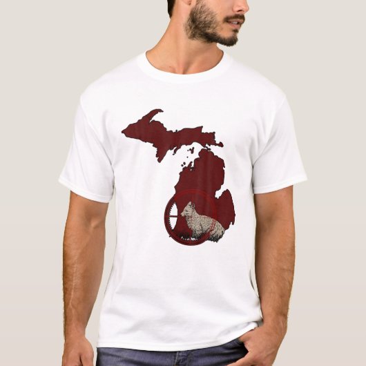 コヨーテ素晴らしウルフ狩りハンターズマップギフト Tシャツ (正面)