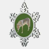 コヨーテ スノーフレークピューターオーナメント (右)