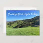 コヨーテ・バレーからの挨拶! ポストカード (正面/裏面)