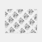 コヨーテ・パップ フリースブランケット (正面(横))