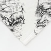 コヨーテ・パップ フリースブランケット (角)