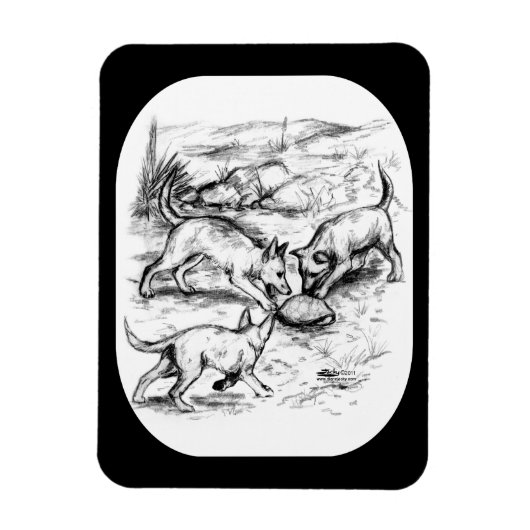 コヨーテ・パップ マグネット (縦)