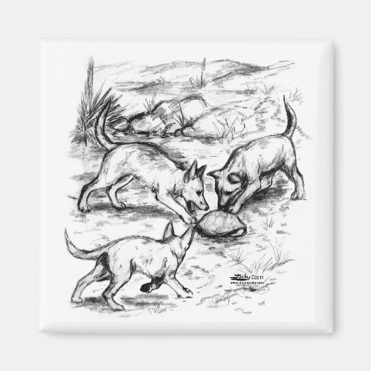 コヨーテ・パップ マグネット (正面)