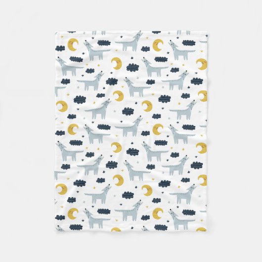 コヨーテ・ムーン フリースブランケット (正面)