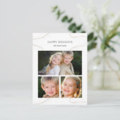 コラカスタムージュユニーククリスマスフォトホリデー ポストカード (スタンド正面)