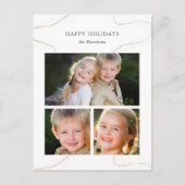 コラカスタムージュユニーククリスマスフォトホリデー ポストカード (正面)