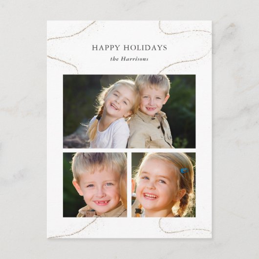 コラカスタムージュユニーククリスマスフォトホリデー ポストカード (正面)