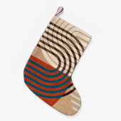 コラコンテンポラリーージュウォールアートレトロプリントセットフォー スモールクリスマスストッキング (正面 (吊り時))