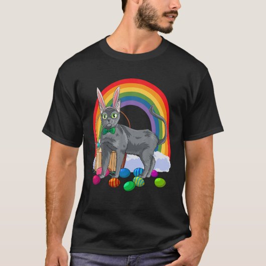 コラットキャットイースターエッグスバニー Tシャツ (正面)