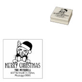 コラットキャット差出人住所クリスマス ラバースタンプ (押印)