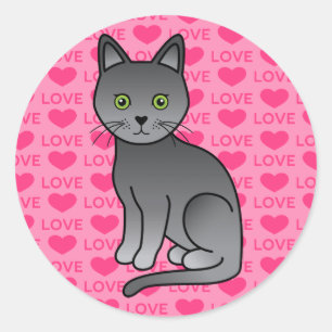 コラット 猫 かわいい カートゥーン イラスト ラウンドシール