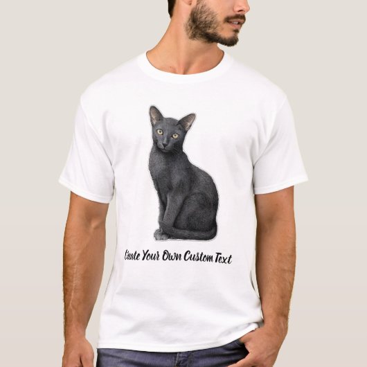 コラット 猫 オリジナルカスタムテキスト作成  Tシャツ (正面)