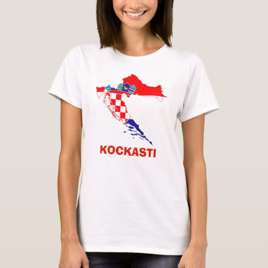 コラティア・コカスティTシャツの国旗の地図 Tシャツ (正面)