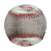 コラパーソナライズされたージュ野球父の日 野球ボール (裏面)