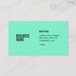 コラムとのアクアマリンのフォーマットはフォントを凝縮させました 名刺