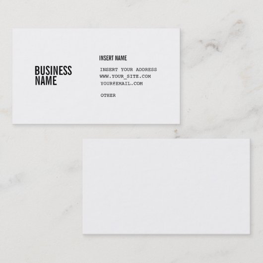 コラムとのフォーマットはフォントを凝縮させました 名刺 (正面/裏面)