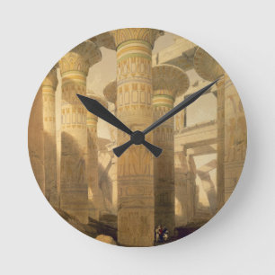 コラムのホール、"エジプトおよびNubia"からのKarnak、V ラウンド壁時計