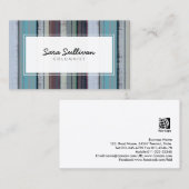 コラムニストレトロストライプパターン発行 名刺 (正面/裏面)