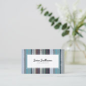 コラムニストレトロストライプパターン発行 名刺 (スタンド正面)