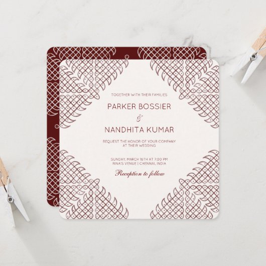 コラム結婚式招待状 招待状 (正面/裏面インサイチュ)