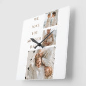 コラモダンージュ写真とパパ贈り物 スクエア壁時計 (傾斜)