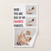 コラモダンージュ写真&文字ハッピーマザーズデイギフト バスタオルセット (ハンドタオル)