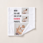 コラモダンージュ写真&文字ハッピーマザーズデイギフト バスタオルセット (ウォッシュタオル)