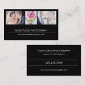 コラモダンージュ名刺-黒 名刺 (正面/裏面)