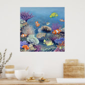 コラルリーフプリント ポスター (キッチン)
