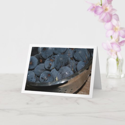 コランドリーに入ったイチジクの実 カード (蘭)