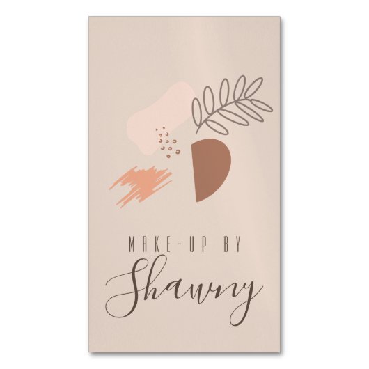 コラージアーストーンメイクアップアーティストサロン美しい マグネット名刺 (正面縦)