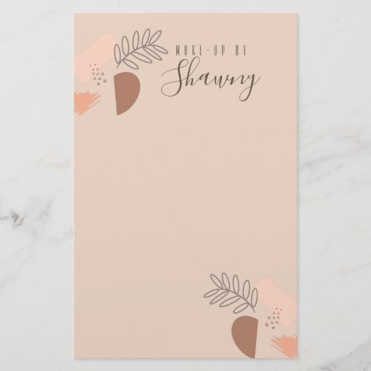 コラージアーストーンメイクアップアーティストサロン美しい 便箋 (正面)