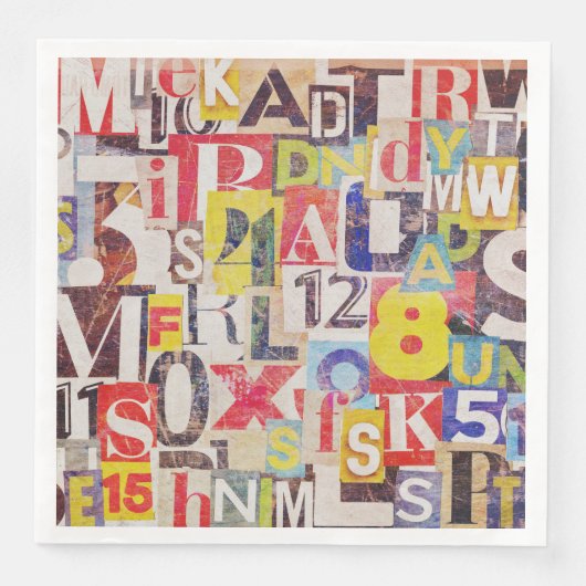 コラージアートナプキンスまたはデコページ紙 (正面)