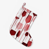 コラージアート:パーティードリンクのパターン。 スモールクリスマスストッキング (正面 (吊り時))