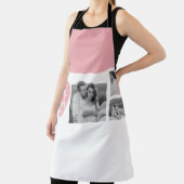 コラージカップルの写真とハグとキスPInkハート エプロン (インサイチュ)