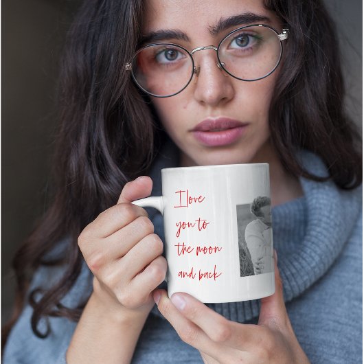 コラージカップルの写真とロマンチックな引用文愛あなたマググ マグカップ