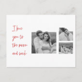 コラージカップルの写真とロマンチックな引用文愛You Hol シーズンポストカード (正面)