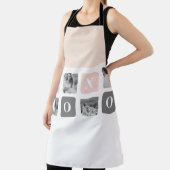 コラージカップルフォト&パステルピンク&グレーXOXO エプロン (インサイチュ)