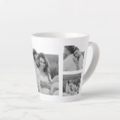 コラージカップルフォト&ロマンチック引用文ラブユーラ カフェラテマグ (右アングル)