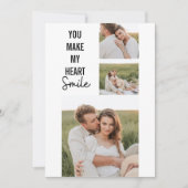 コラージカップル写真&ラブリーロマンチック引用文 シーズンカード (正面)