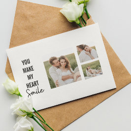 コラージカップル写真&ラブリーロマンチック引用文 シーズンポストカード