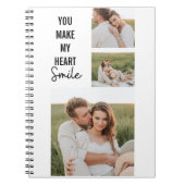 コラージカップル写真&ラブリーロマンチック引用文 ノートブック (正面)