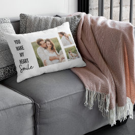 コラージカップル写真&ラブリーロマンチック引用文 ランバークッション