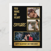 コラージカップル写真&ラブリーロマンチック引用文 招待状 (正面/裏面)