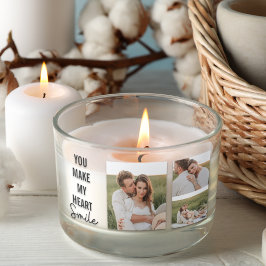 コラージカップル写真&ラブリーロマンチック引用文 長方形シール