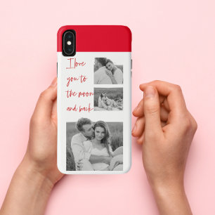 コラージカップル写真&ロマンチックな引用文愛You Cas iPhone XS Maxケース