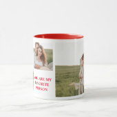 コラージカップル写真&ロマンチック引用文 マグカップ (中央)