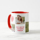 コラージカップル写真&ロマンチック引用文 マグカップ (正面左)