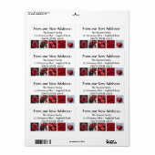 コラージクリスマス住所 シール (フルシート)