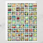 コラージシートヴィンテージロマンチックなスクラップブックの要素 (正面/裏面)